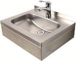 NOVEMBER 2013 STAINLESS STEEL 11:1:412 wall hung basin 500 wall mounted washbasin supplied on apron support wash hand basin Wall hung basin with apron including grid waste and apron support: 508 x