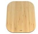 Included Accessories BAMBOO CHOPPING BOARD Full size board that fits neatly over the bowl.