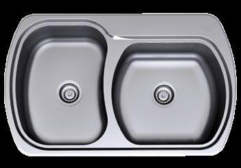 FLORENCE FLUSHLINE TUB L 840mm W 560mm D 260mm CODE: 8360 (0TH, No by-pass), 8360.