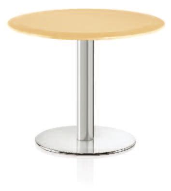 Flat or tapered steel bases with round steel columns Barron A versatile table