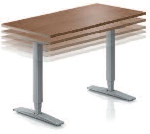 Desking system available in straight or curved worksurfaces with optional privacy screens Pin adjustable, crank adjustable, electric adjustable, or fixed leg 10-wire power Toggle Featuring value