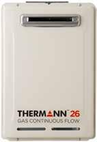 CONTINUOUS FLOW 6* HOT WATER SYSTEMS The THERMANN 6*, energy efficient Gas Continuous Flow unit ensures you will HAVE enough hot water, when you need it.
