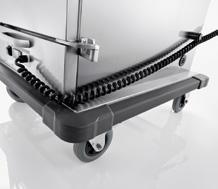 The all-round sealing frames ensure that the heated or cooled air stays where it belongs inside the trolley.