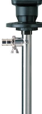 EC 1935/2004 Pump Tube SS PURE (stainless steel) for alcoholic, highly infl ammable foodstuffs Materials (coming into contact with the pumped medium): Version: MS-FPM MS-EPDM Housing: stainless steel