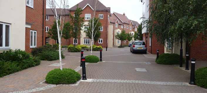 During its 10-year life, the paving has been cleaned just once but it remains completely problem-free. Penlon in Abingdon is a high-density housing scheme where space is at a premium.