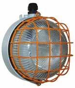 B B LIGHTING DEVICES SUITABLE FOR ZONES 2 (GAS) AND 2122 (DUST) RINOEX SERIES Oval bulkhead fixtures in aluminium alloy with steel protective cage 230V IP65 Lamp/Bulkhead correspondence A M20 cable