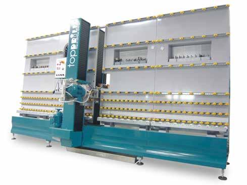 topdrill Easy Vertical Double-sided Drilling Machine The topdrill easy is a double-sided glass drilling machine with digital display for motorized setting of the drilling height.