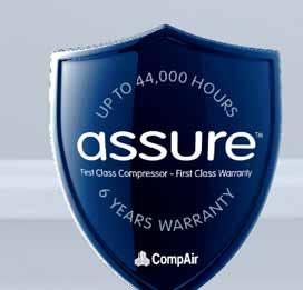 Your Benefi ts: The Assure warranty is totally free to the compressor owner