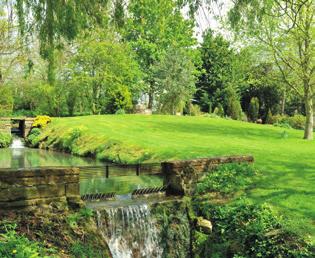 The gardens are mainly laid to lawn and are very well presented yet require relatively little maintenance.