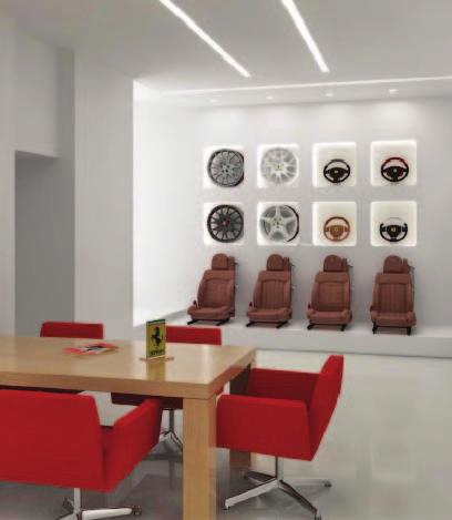 02/design Ferrari Dealers Worldwide The Poltrona Frau Group Contract Division is implementing the new Ferrari Corporate Identity for Ferrari dealer s showrooms.