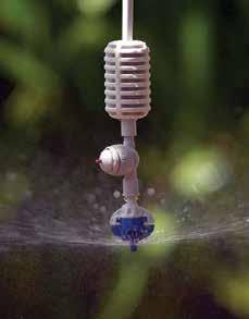 DESIGN GUIDE FOR SPRINKLER & MISTING SYSTEMS STEP 3 SELECT A SPRINKLER HEAD FOR MISTING, PROPAGATING & COOLING APPLICATIONS VIBRONET SPRINKLER FOR MISTING LARGER AREAS The VibroNet sprinkler with