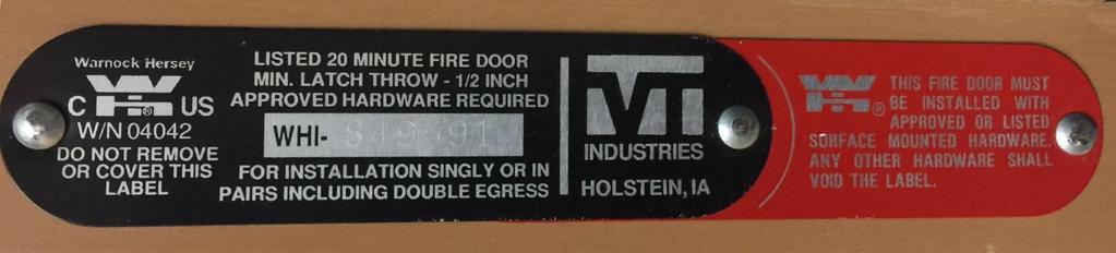 ALL Fire doors MUST be self-closing ALL Fire doors MUST be self-latching Fire door