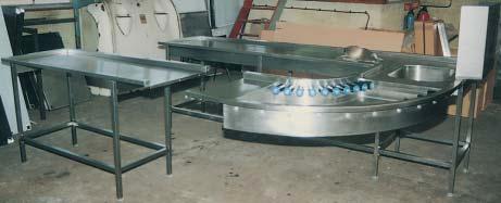 Dishwash Tabling Cleans and dirties dishwash tabling are manufactured to customer requirements and specifications, suitable for use