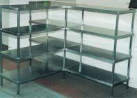 Racking Manufactured from 18 gauge 304 grade stainless steel M & G Olympic racking has fully adjustable shelves.