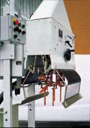 machine in order to attach labels to the bag mouth.