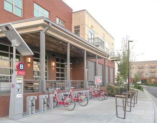 Transit Oriented Bike Sharing B Cycle Station Parking exceeds codes Bike racks throughout site Employee parking provided onsite Traffic study is underway - One traffic light is