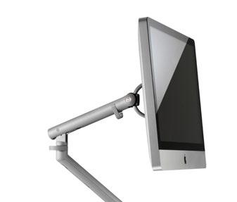 Optional functionality Single or double monitor arm in black,