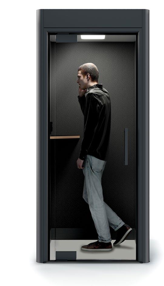 Spacio MPB Spacio Mini Phone Booth is a new smaller footprint single user privacy call booth for the office.