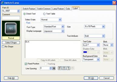 2 ()Switch Settings 2 ) Double click the placed switch to open the dialog box.