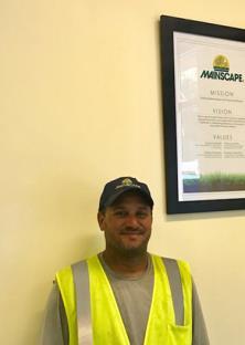 Luis was hired with a couple years landscape experience and has worked his way up to leading our mow crew in North Port, FL.