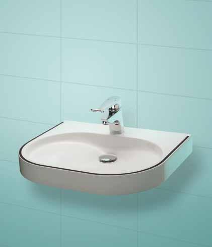 The extended, ergonomic handle lever provides all users with the means for comfortable and safe hand washing. The clear and easy operability of this fitting model is based on the two-senses principle.