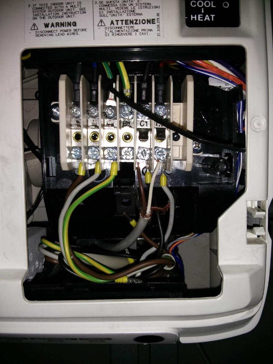 Wiring connection MPA Series IF USING THE WALL MOUNT