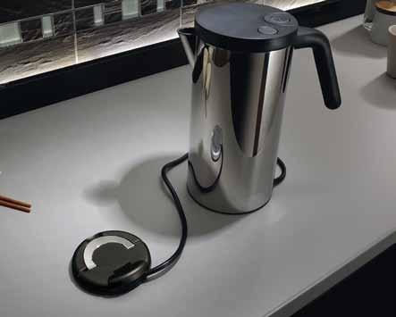 Plastic top with a matte black finish. This product contains a specially designed chrome handle which makes it simple to pull the fitting up.