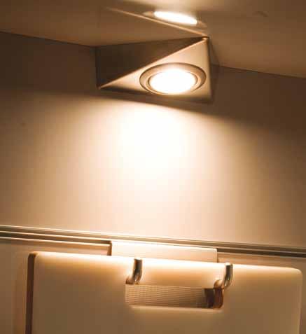 Genus LED Under Cabinet Spot lighting 2 different fitting styles to choose from. Surface light can also be recessed.