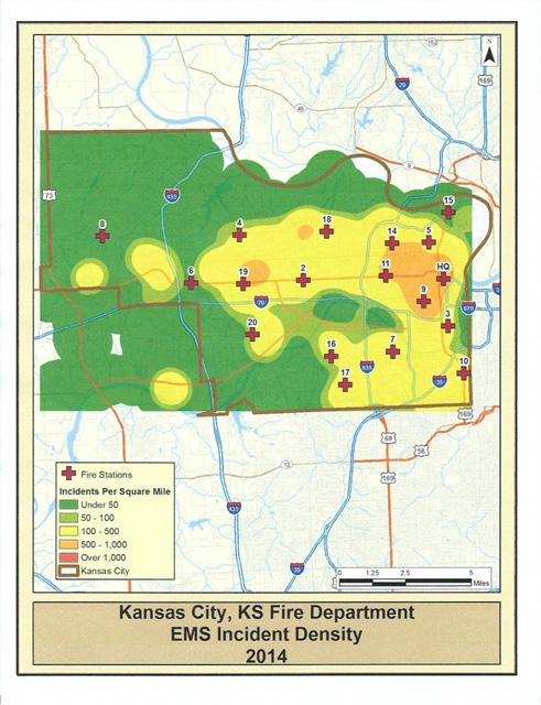 During the 12 months of 2014, KCKFD reported approximately 18,826 emergency medical calls.