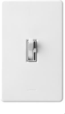 LUTRON ARIADNI TOGGLE DIMMER Ariadni Toggle Dimmer Toggle turns on/off Slide up to brighten; down to dim eco-dim model guarantees at least 15% energy savings compared to a standard switch