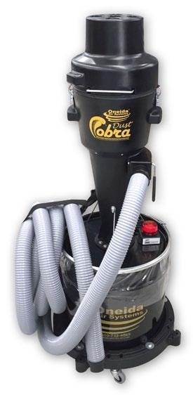 Oneida Dust Cobra Cyclonic Dust Containment System Our entire system is ETL safety certified. 0 V Industrial Motor An innovative, re-design for 05 that makes our Dust Cobra better than ever!