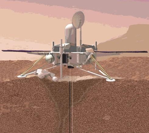 Mars Deep Subsurface Drilling Concept Mission Concept: Land system as payload on MSL-class rover, Rove around until a suitable rock outcrop is located.