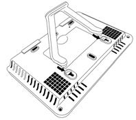 INSTALLING THE PANEL TABLE STAND OPTION 1 3 2 Insert your thumb or finger under the opening on the back cover and
