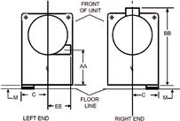 (1-PASS NOZZLE ARRANGEMENTS) LD14017 2-Pass Condenser Nozzle Arrangements In Out Lower Right End Upper Right End Lower Left End Upper Left End Figure 25 - CONDENSERS - MARINE WATER BOXES (2-PASS