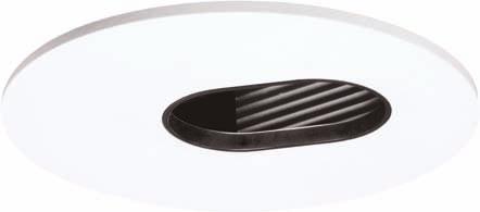 Die-cast trim ring with black metal baffle For