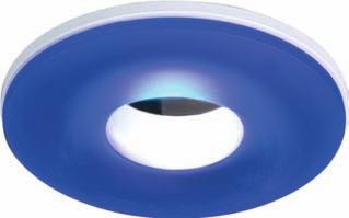 H3 TRIMS DECORATIVE LOW-PROFILE GLASS CURVE The Glass Curve is a downlight trim available in Frost, Blue, or Amber decorative glass.