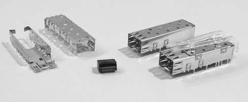 caps, and SFP direct attach cable assemblies. The SFP system can be used with any SFP MSA compliant optic or copper module.