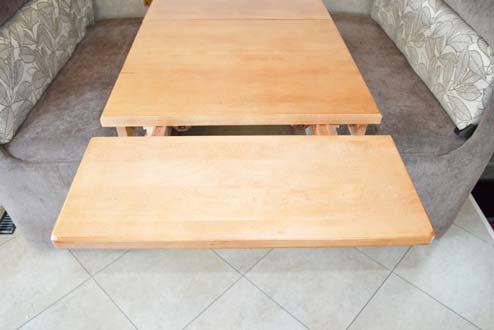 Reverse steps to convert back into dinette seating.