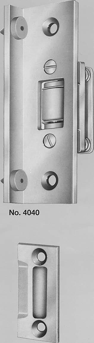 E-2 ADJUSTABLE ROLLER LATCH (ANGLE STOP) MORTISE DETAIL SCREW DETAIL ROLLER LATCH STRIKE 2 ea # 10 X 1 1/4" Type A