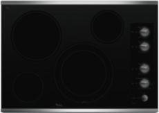 CompleteClean system Dishwasher-safe stainless steel finish knobs* Glass cooktop HeatRight system 10" 6" 6" 12"/9" G7CE3034X 6" 1,200W AccuSimmer element QuickSelect system 12"/9" 3,000W/1,900W