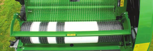 Net Wrap Adjustment Net Loading & Storage Bale Kicker + The number of layers of net being used can be easily adjusted as the machine passes through different crop conditions.
