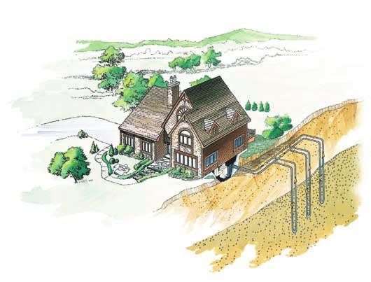 Free Energy From the Earth Geothermal systems can be installed with a variety of loop system configurations.