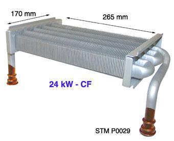 3 VERSIONS: 24 kw CF: single layer, 74 plates 24 kw FF: double