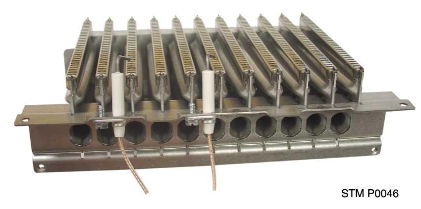 possible types of burner with the manifold on the front.