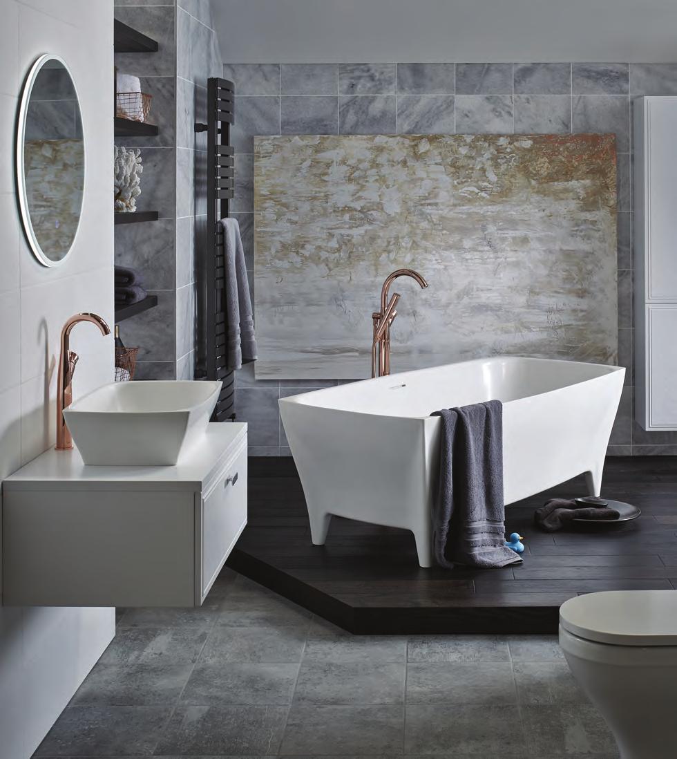London range or a more traditional complement to the bold lines of Transition TM, the London bath and wash bowl offer gentle curves for ultimate comfort.