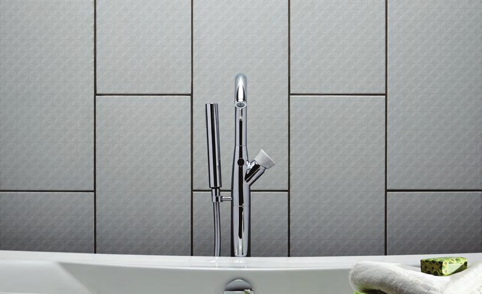 The slightly raised repeating patterns create sumptuous textures and soft shadows while the super-matt finish makes them
