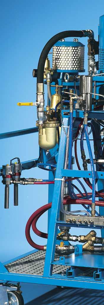 WIWA DUOMIX SERIES 30 Example of a Complete WIWA DUOMIX High-Performance Dual Component Spraying System 2 6 1 3 5 4 7 1 Heated container (with agitator, if 5 Flush pump for thorough cleaning Heating
