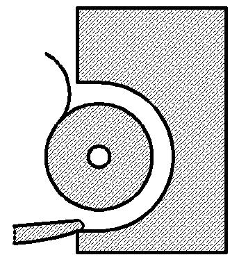 .4 Loading Paper 1. Use the latch at the upper right of the recorder door to pull the door open. 2. Insert a new roll into the compartment as shown below. 3. Close the recorder door. 4.
