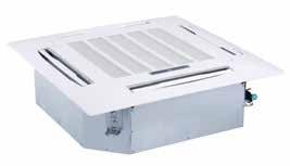 Indoor s Technical Specs 40VMF 4-Way Cassette The Carrier VRF 4-Way Cassette provides supreme comfort by delivering conditioned airflow in four directions to customize the airflow control based on