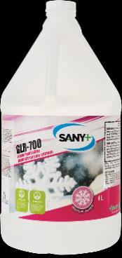 Winter Care SANY+ GLR-700 SCENT FREE WINTER NEUTRALIZER GLR-700-4S4 1:128 1:40 1:9 A multi-purpose, mild acid, winter rinse,